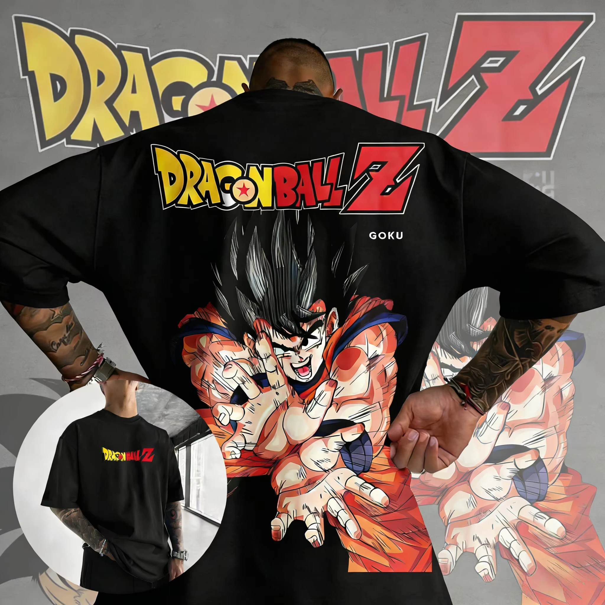 

Новая летняя футболка 2026 года с принтом аниме Dragon Ball к 40-летию, Сон Гоку, 100% хлопок, унисекс, повседневная уличная одежда, Y2K, большие размеры
