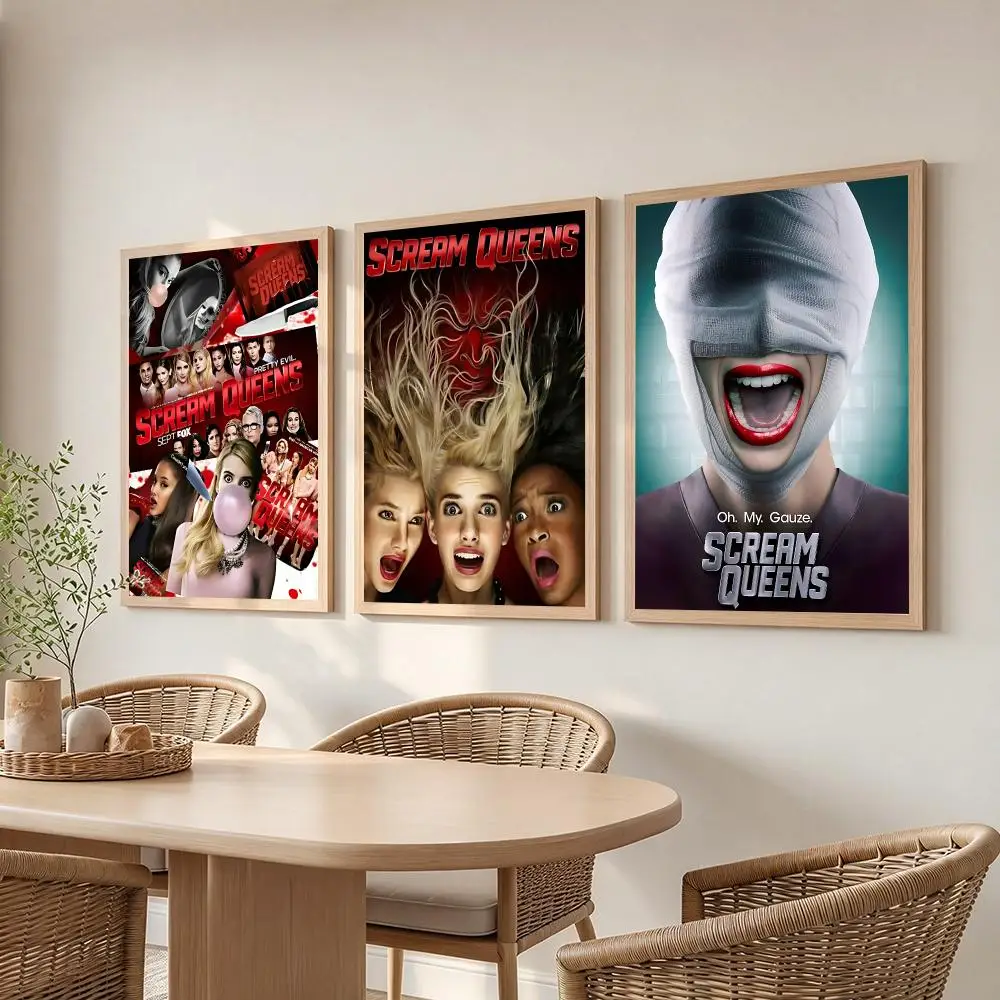 series Scream Queens Poster Poster HD Frameless Creamy Style Home Decor Wall Art for Living Room Bedroom Gift