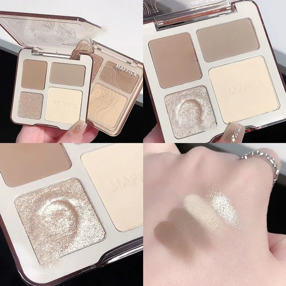 Długotrwała czterokolorowa paleta cieniowania Matte Brighten Highlighter Contour Palette Natural Integrated Makeup Tool Make Up