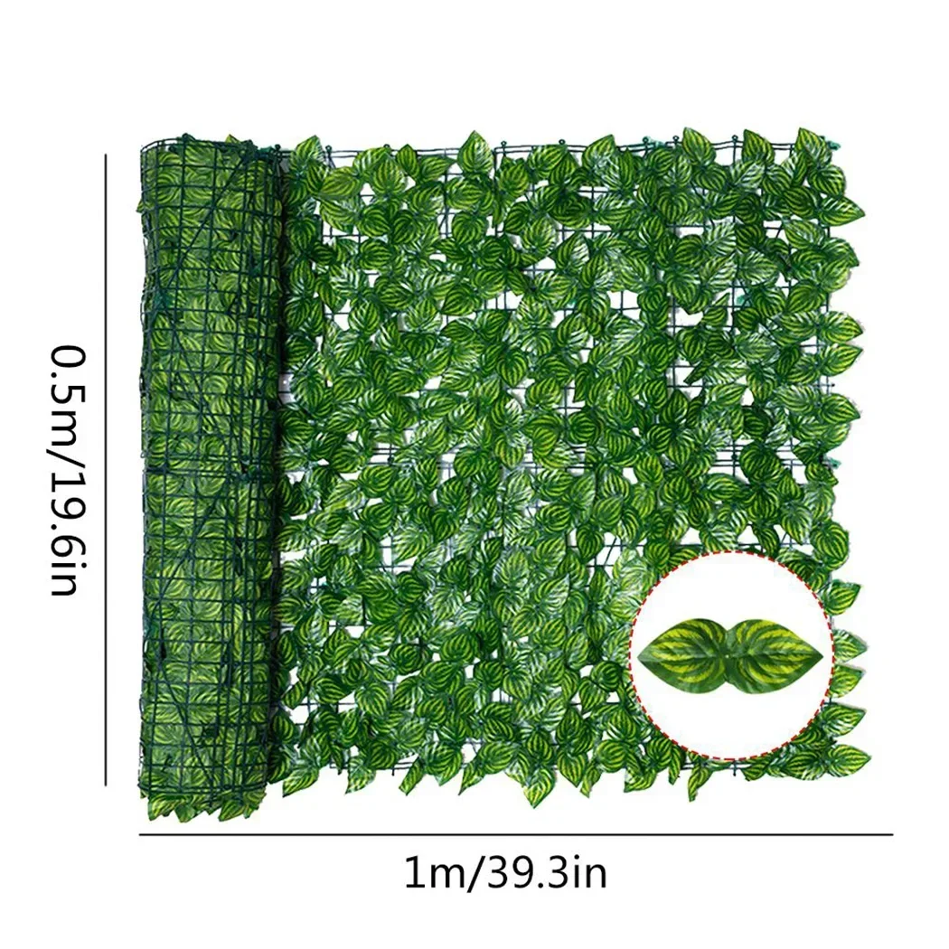 Artificial Leaf Privacy Fence Roll Wall Landscaping Fence Privacy Fence Screen Gardening Tools Parts Wall Art Decoration 0.5x1m