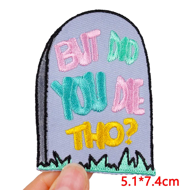 Cartoon Patch bleiben seltsam Eisen auf Patches für Kleidung Stickerei/schmelz bare Patch gestickte Patches auf Kleidung Jacken Aufkleber – Detail 36