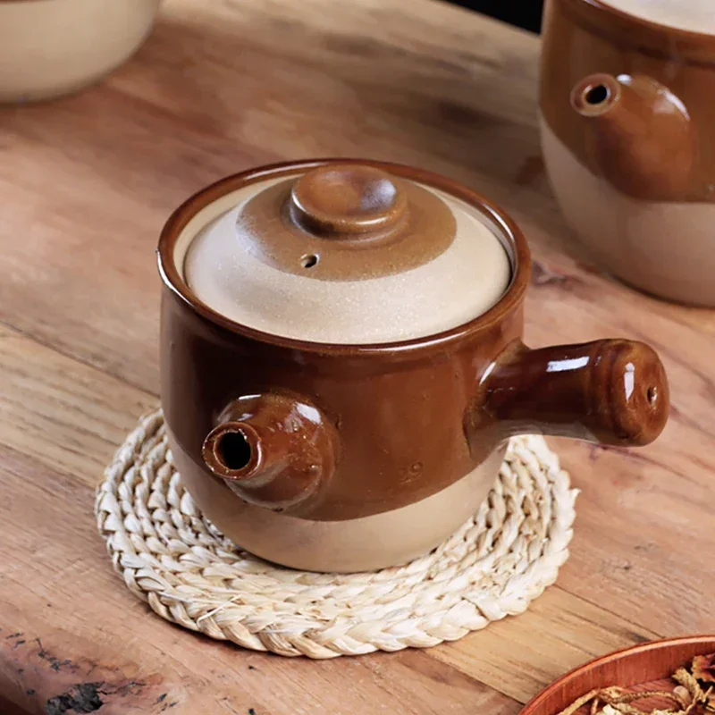 1.5L Traditional Chinese Medicine Pot Boil Medicine Pot Decoct Medicine Ceramic Health Pot Herbal Tea