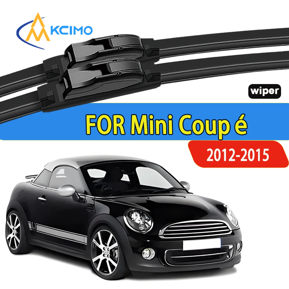 

2pcs Quality Windscreen Silent Black Car Rain Brush for Mini Coupé R58 2012-2015 Front Wiper Windshield Auto Wipers Blade Brush