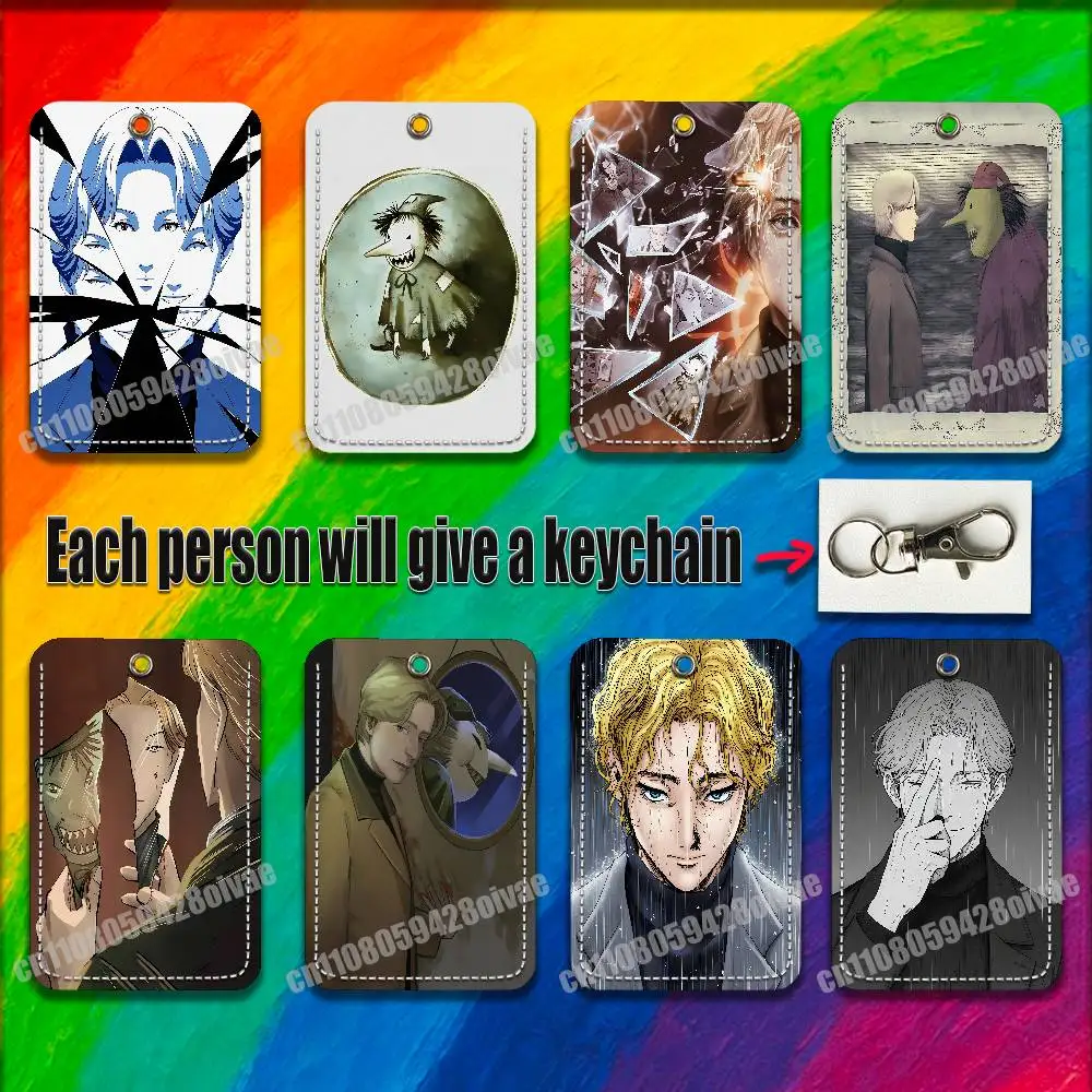 Manga Johan Liebert M-Monster For ID Clips Credit Bank Work Card Holder Case Badge Bag Ornament Key Keychain