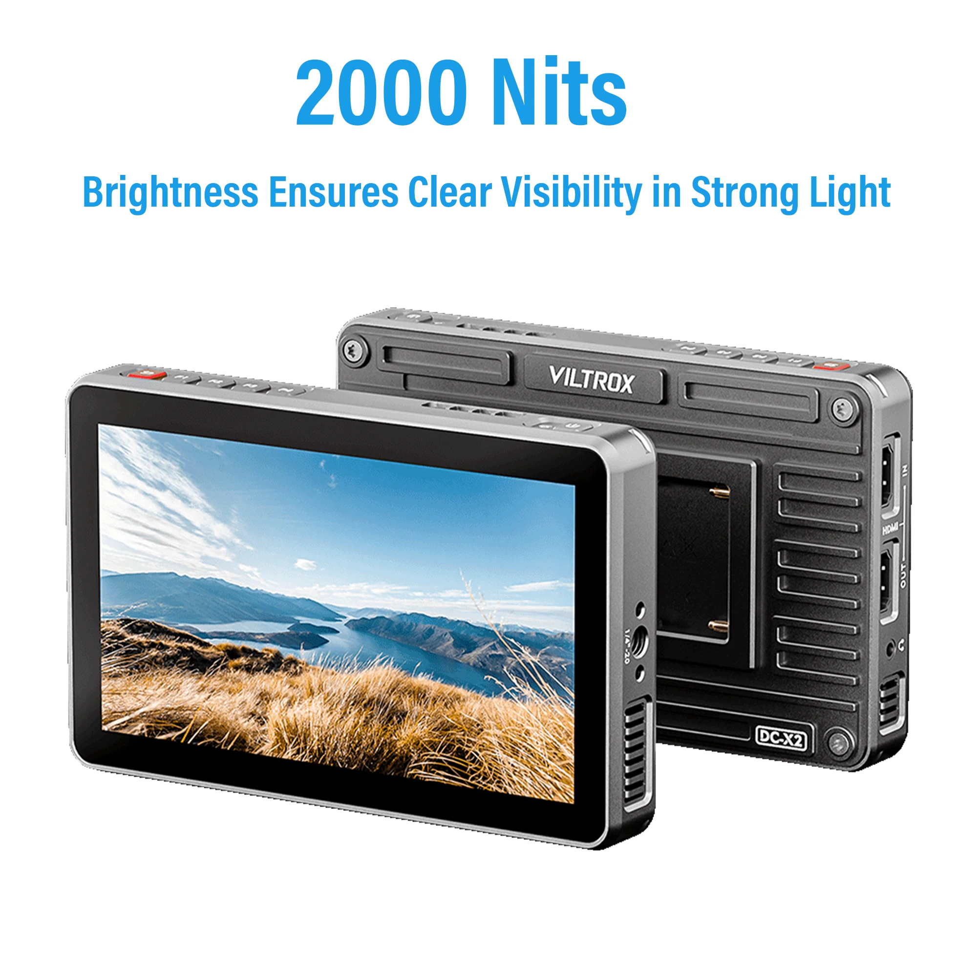 VILTROX DC-X2 DC-X3 سلسلة تعمل باللمس 6 بوصة FHD شاشة كاميرا 2000 Nits 3D LUT 1080P 4K HDMI SDI المدخلات المخرجات للكاميرا