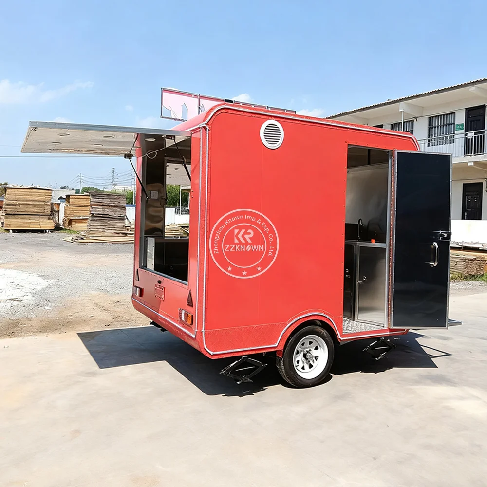 

Fully Equipped Food Truck for Sale Europe Customized Concession Bubble Tea Coffee Vending Cart Mobile Kitchen Food Trailer