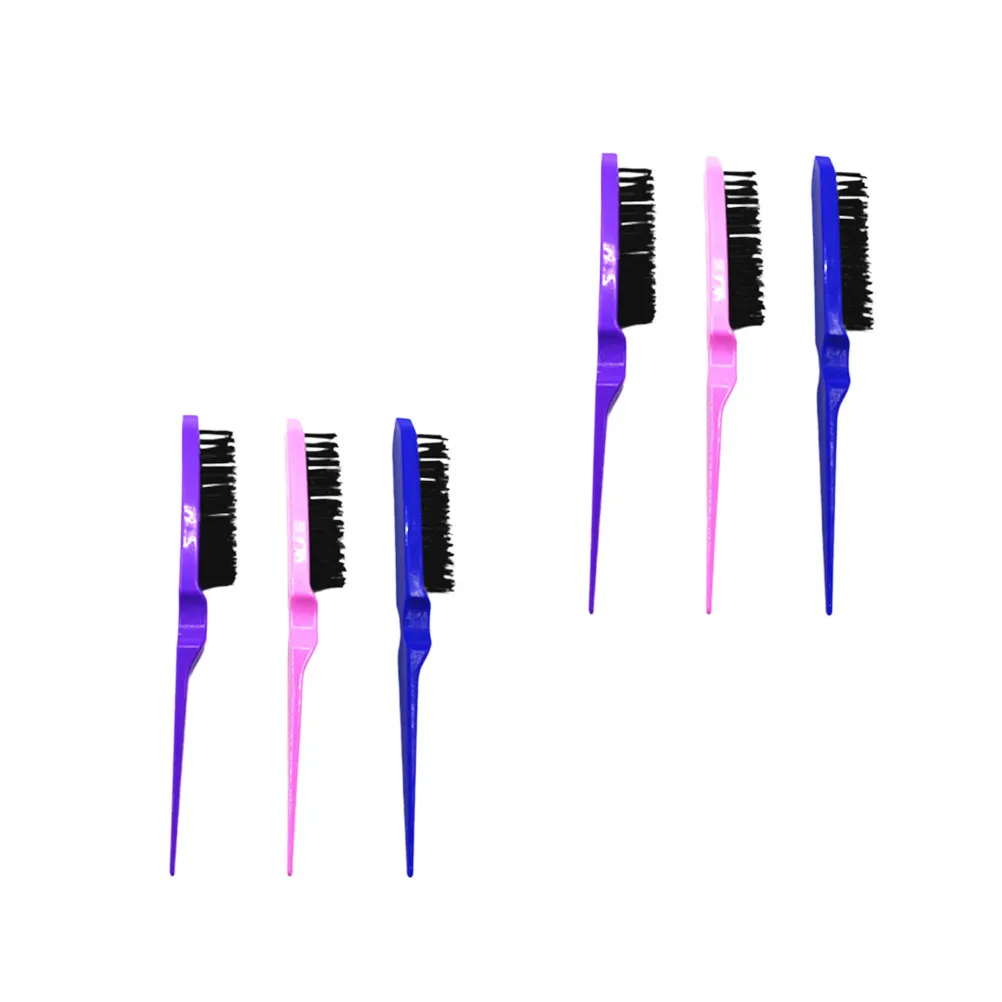 

6Pcs Professional Hair Combs for Curly and All Hair Types Lightweight Bristle Comb with Scalp Massage Anti-Static Design Three
