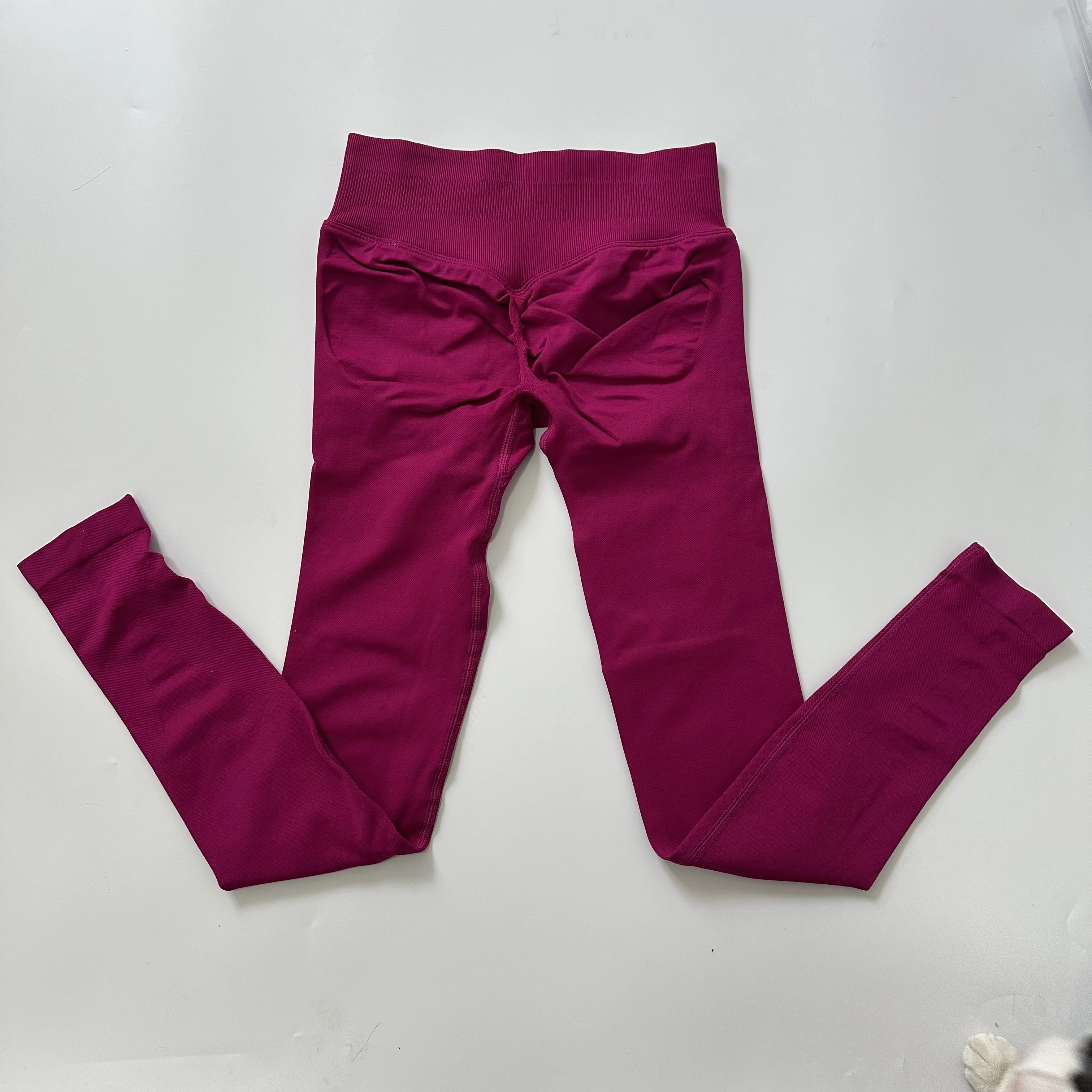 Yoga Leggings Dames Lage Geribbelde Band Scrunch Bum Naadloze Yogabroekjes Gym Leggings Fitness Zweet Afvoerende Stretch Workout Tights