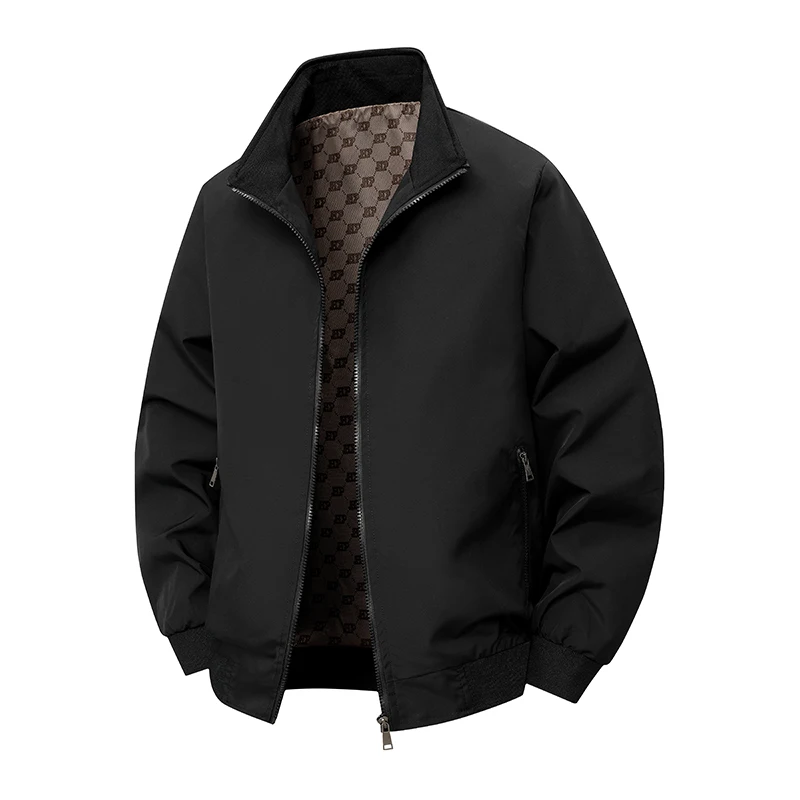 

Мужская многоцветная куртка с воротником-стойкой и принтом внутреннего дизайна + простой стиль. Доступно в черном/хаки/серо-зеленом цвете. Основы для весенней и осенней повседневной повседневной одежды/деловой одежды. Пусть тебе легко управлять различными