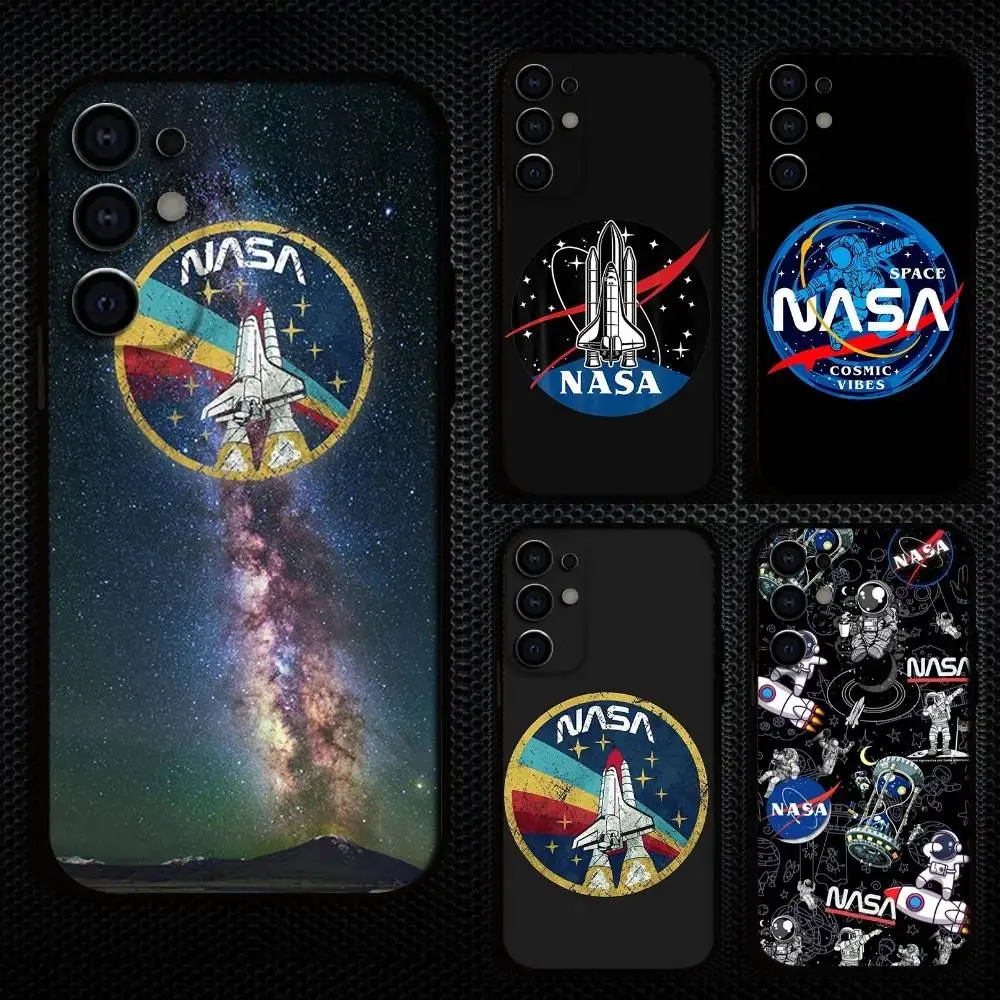 

Fashion Logo N-Nasa-S Space Phone Case For Samsung S25,S24,S21,S22,S23,S30,Ultra,S20,Plus,Fe,Lite,Note,10,9,5G Black Cover
