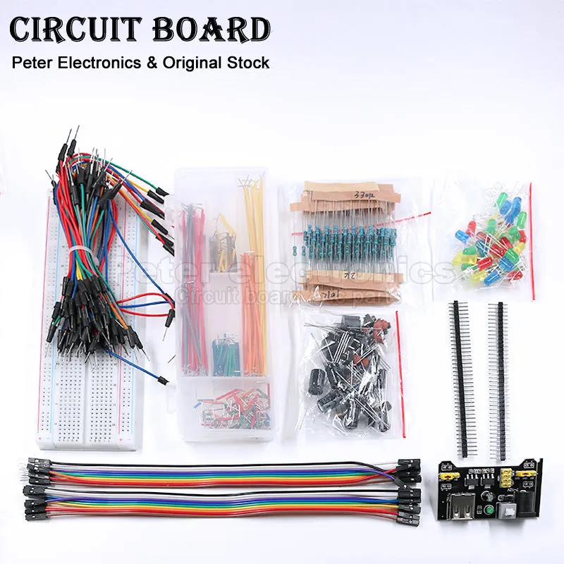 Imagem -03 - Diy Electronic Project Starter Kit com Caixa Arduino Uno r3 Conjunto de Componentes Eletrônicos Breadboard 830 Tie Points