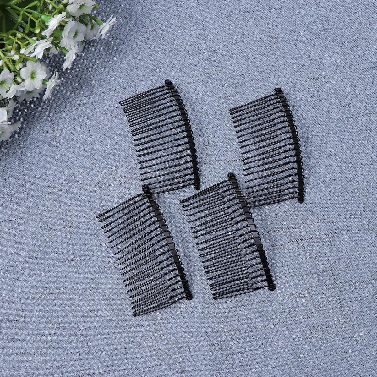 10 Pcs Black Styling Wedding Parting Comb Iron Wire Lady Headdress Simple Woman