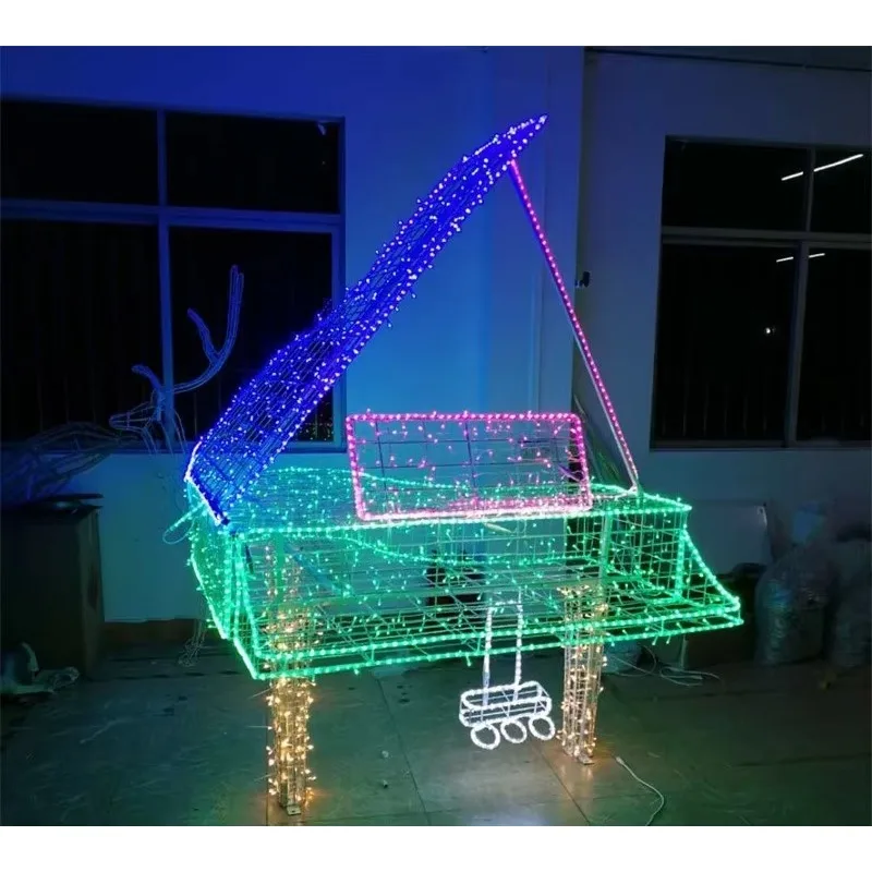 Piano Modeling Lights, Outdoor Waterproof Dream Square Decoration Engineering Lighting, Landscape Lighting