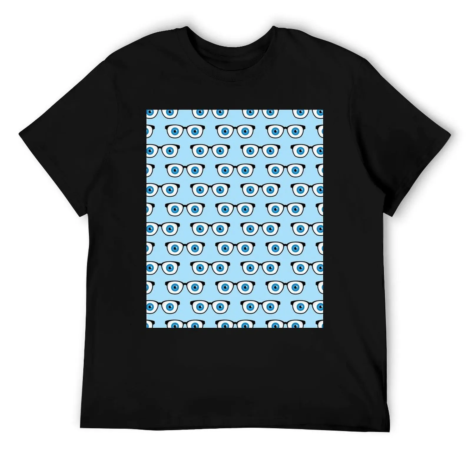 

Optician Eyeglasses With Eyeballs Pattern T-Shirt t shirts for man pack white man t shirt heavy cotton T-Shirt