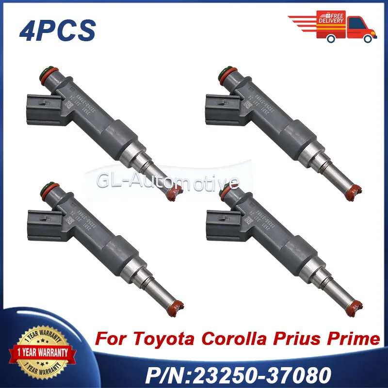 

4 шт. 23250-37080 топливные форсунки для Corolla Hybrid 2021-2023 Prius Prime 2016-2022 1,8 л