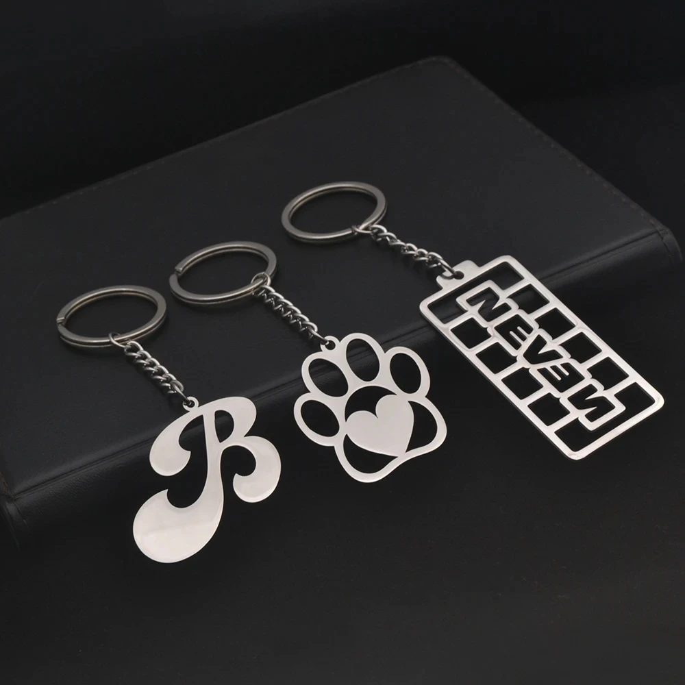 Individuell geformter Logo-Schlüsselanhänger, personalisierter Edelstahl-Anhänger, Schlüsselring, Großhandel, Metall-Abzeichen, Geschenkbox-Set für Unternehmen – Detail 5