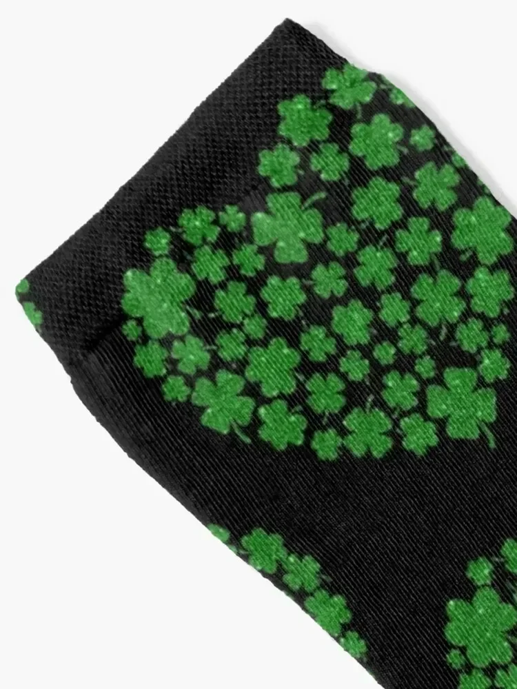 Glitter Heart Shamrock Socks crazy aesthetic essential ankle Boy Socks Women's