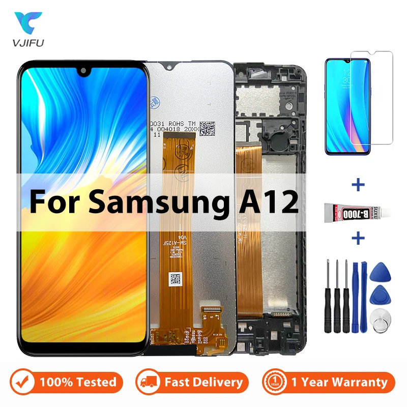 LCD For Samsung Galaxy A12 A125F / A12 Nacho A127 / A02 / M02 Display Touch Screen Digitizer Assembly Replacement Repair Parts