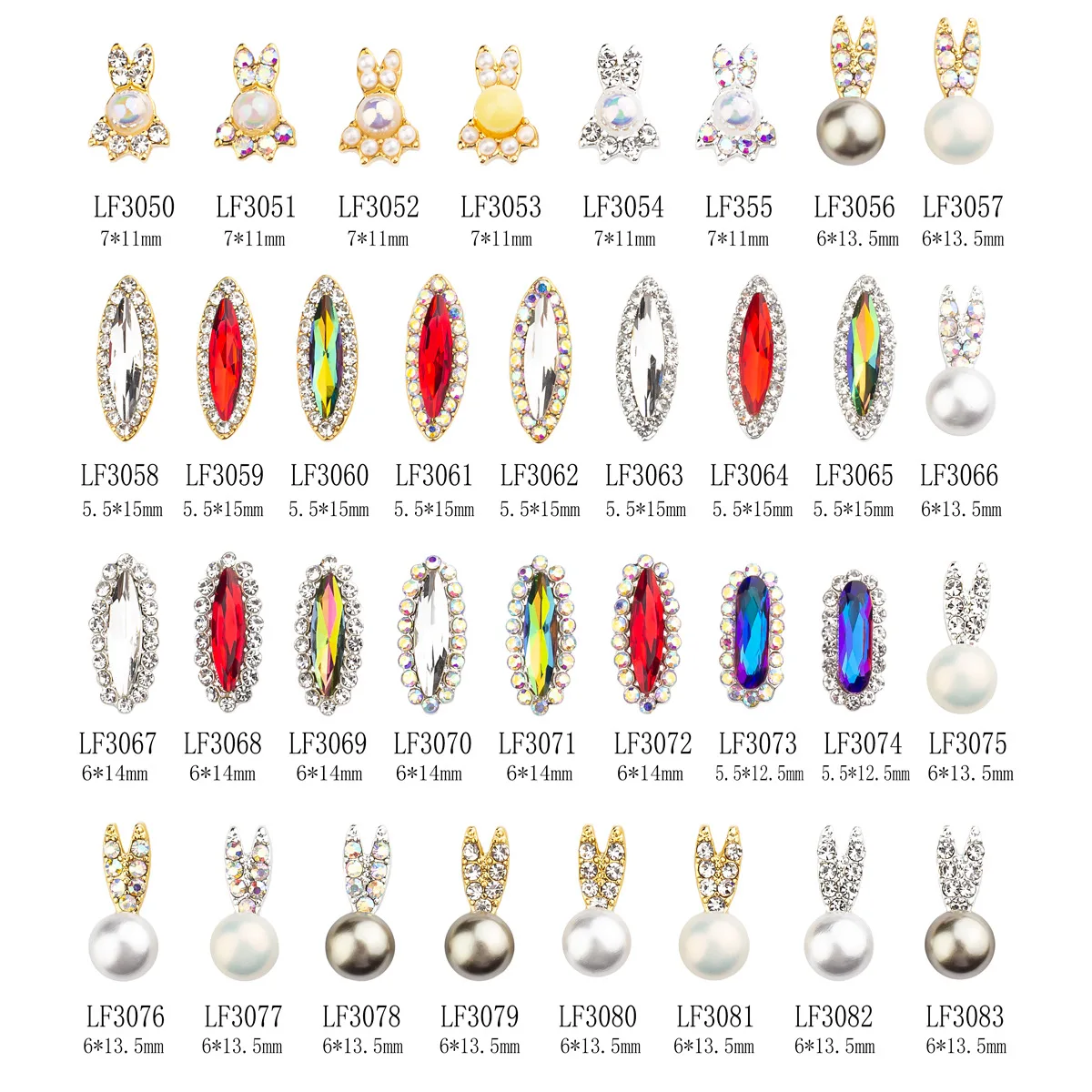 10 قطع مسمار الفراشة الساحرة المجوهرات الرجعية مسمار الراين لؤلؤة سبيكة مانيكير الملحقات