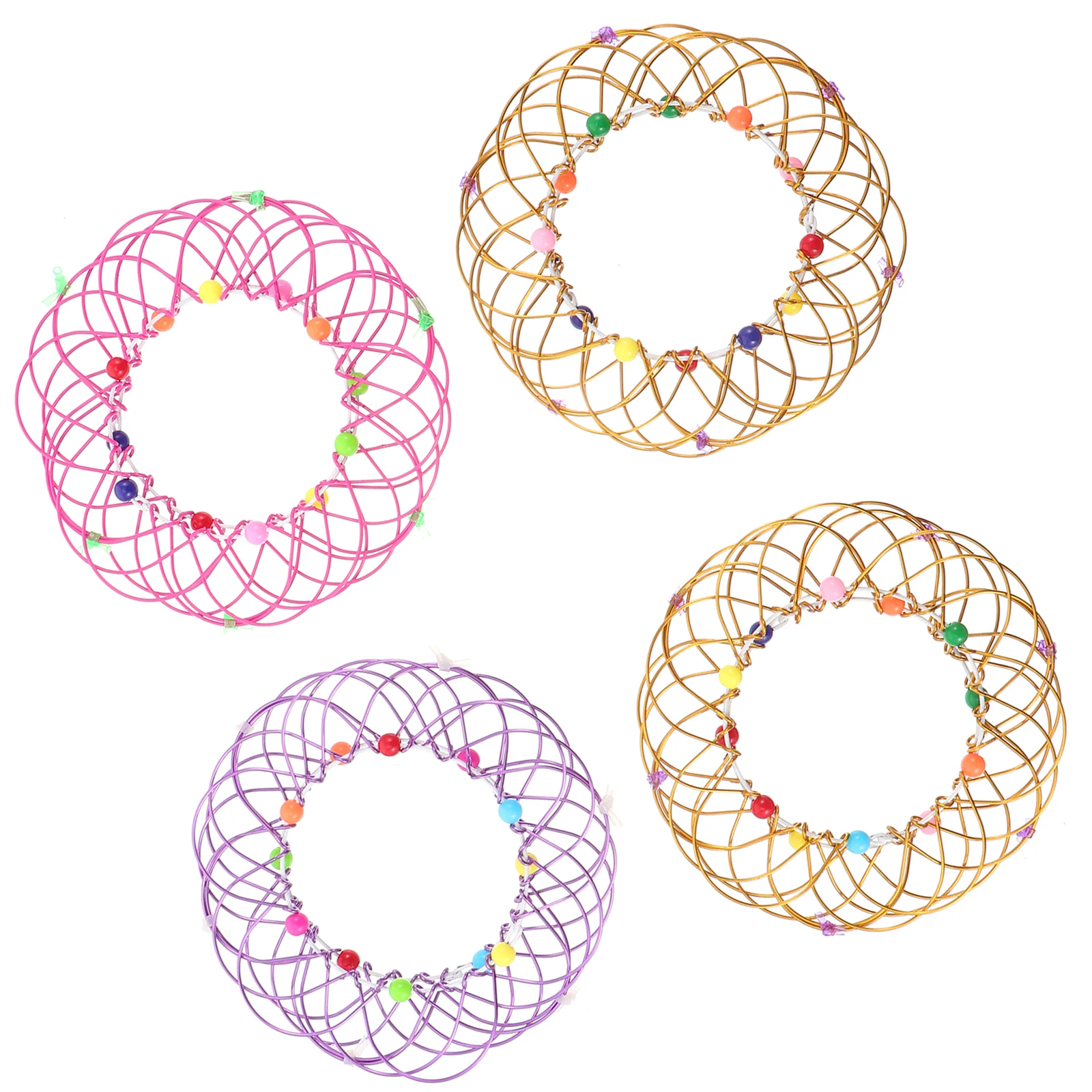 4Pcs Basket Variety Sphere Ring 36 Forms Flexible Mental Exercise Portable Anxiety Relief
