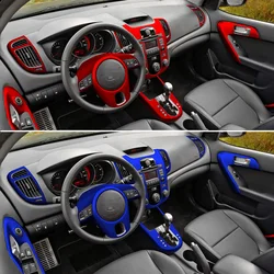 For KIA Forte 2009-2016 Interior Central Control Panel Door Handle 3D/5D Carbon Fiber Stickers Decals Car styling Accessorie
