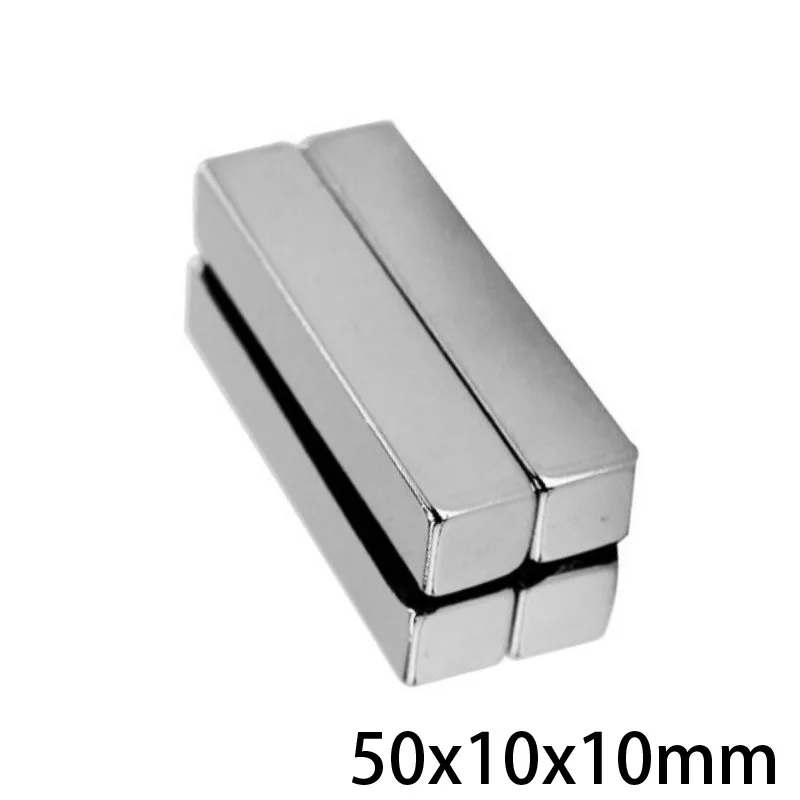 1/2/3/5/10PCS 50x10x10 foglio magnetico forte 50mm * 10mm magnete permanente al neodimio 50x10x10mm magneti a blocchi di striscia 50*10*10