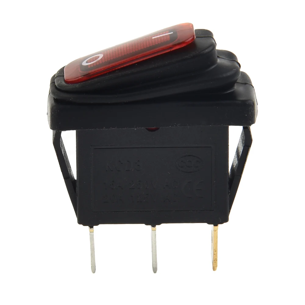 

Кулисный переключатель со светодиодом 15А, 250 В/20 А, 125 В переменного тока, украшение для аксессуаров, высокая мощность, часть включения/выключения, пластик, новинка