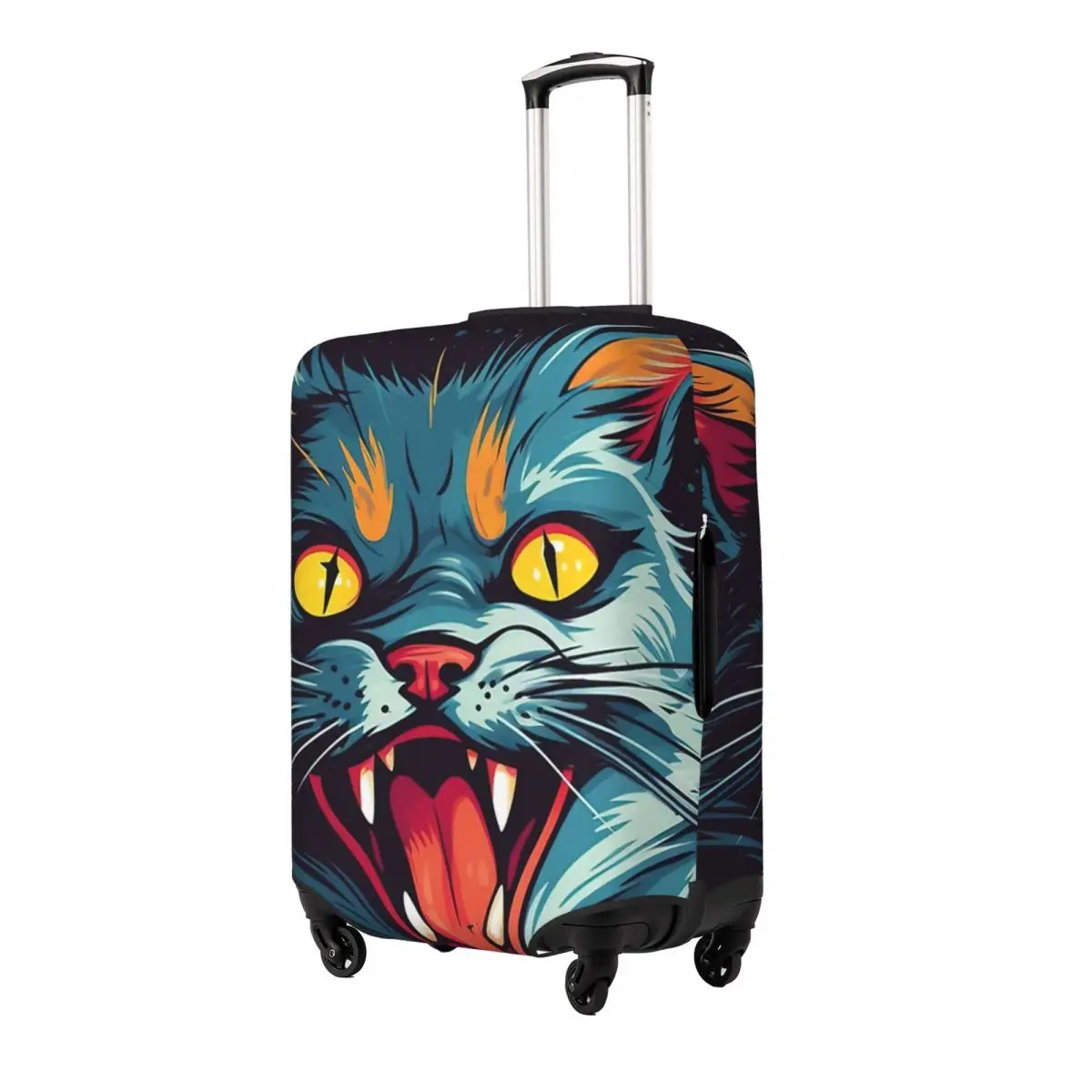 Horror Cat Print Luggage Protective Dust Covers Elastic Waterproof 18-32inch Suitcase Cover Travel Accessories