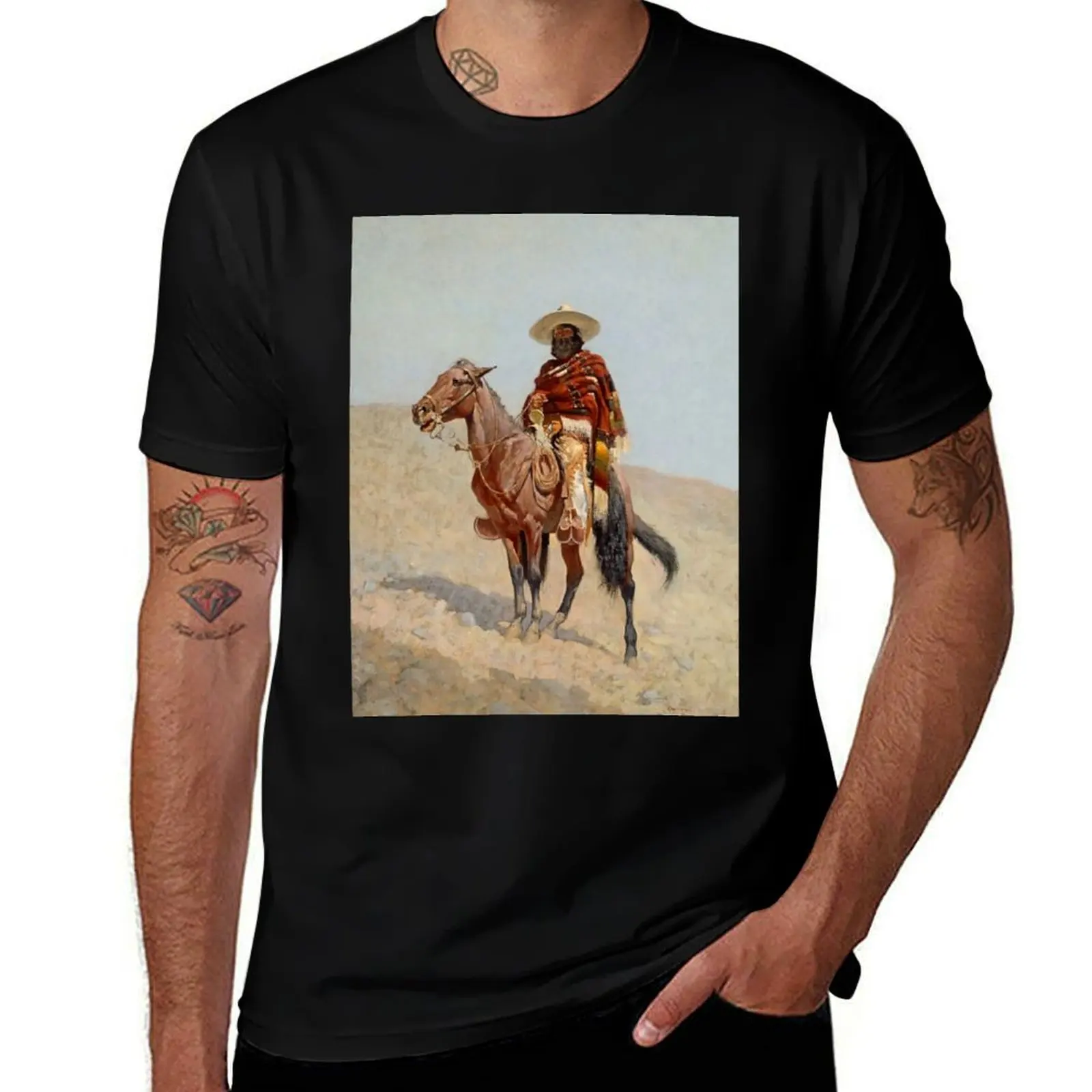 

t by shirts men t shirt men Frederick man for 100% T-Shirt casual “Mexican man tshirt T-Shirt Vaquero Remington Horseman” cotton