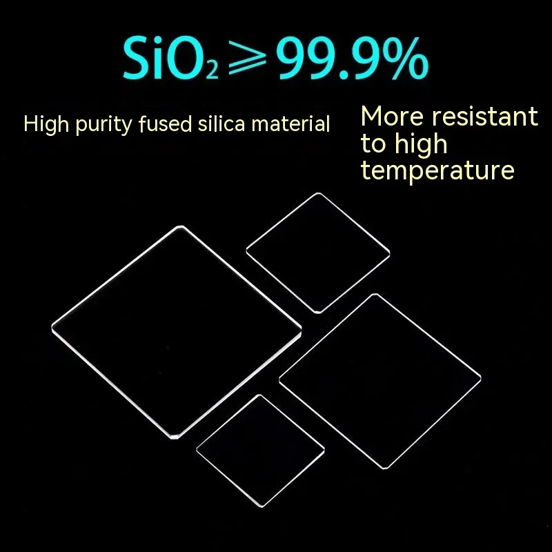 Jgs1 Ultra-Thin Quartz Plate 0.1 0.2 0.3 0.5mm Customized Quartz Glass Sheet UV/Fluorescent