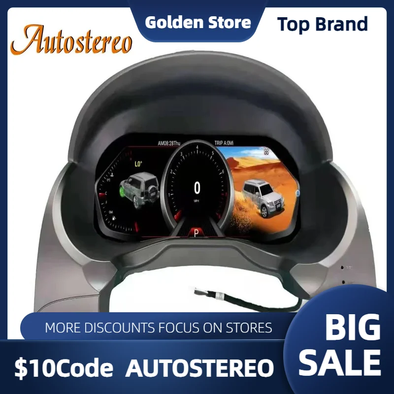 

For Mitsubishi Pajero 2006-2016 Digital Cluster Car Dashboard Instrument Android 9 Meter Screen Multimedia Player GPS Navigation