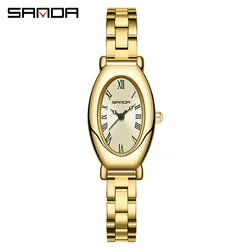 Fashin Sanda Top Brand 1123 Elegant Design Roman Number Square Dial Waterproof Quartz Movement Business Women Analog Wrist Watch