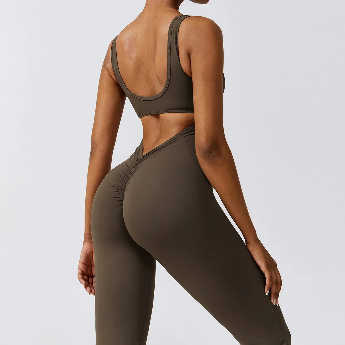 Sexy Back V Jumpsuit Gymset Vrouwen Training Yoga Pak Sportkleding Vrouwen Sport Jumpsuit Fitness Rompers Stretch Workout Bodysuits