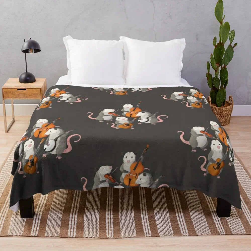 

Possum band Throw Blanket For Decorative Sofa warm winter Flannel Blankets