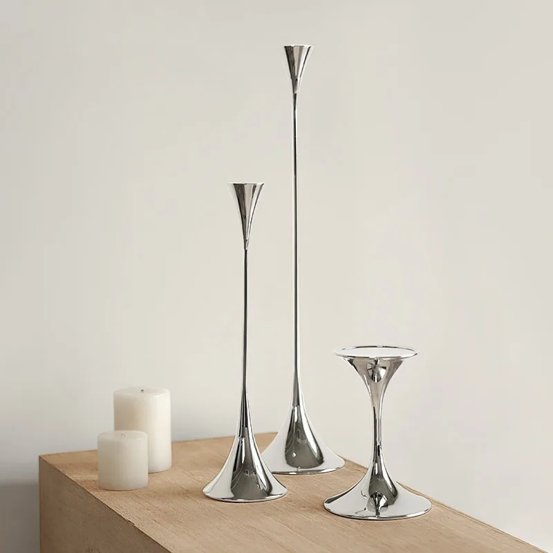 Customizable Set of 3 Metal Candle Holder For Wedding Table Decorations candlestick holder Centerpieces For Tables Wedding