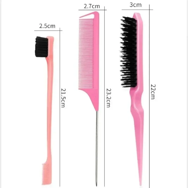 Comb Set Hair Styling Special Pointy Tail Beating Double Headed Brush Eyebrow Long Barber Children Hair Salon Tools