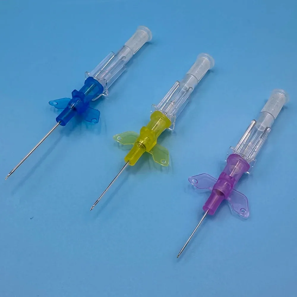 20pcs Disposable Dog Cat I. V. Cannula Animal Catheter Pet Catheters with Heparin Cap 22G 24G 26G Veterinary Tools