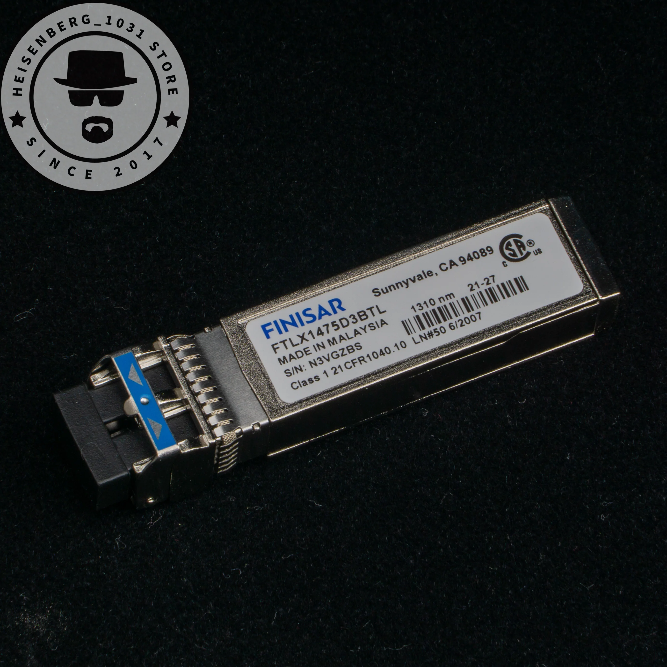 

FINISAR FTLX1475D3BTL 10Gb/s 10km 1310nm Single Mode Datacom SFP+ Transceiver