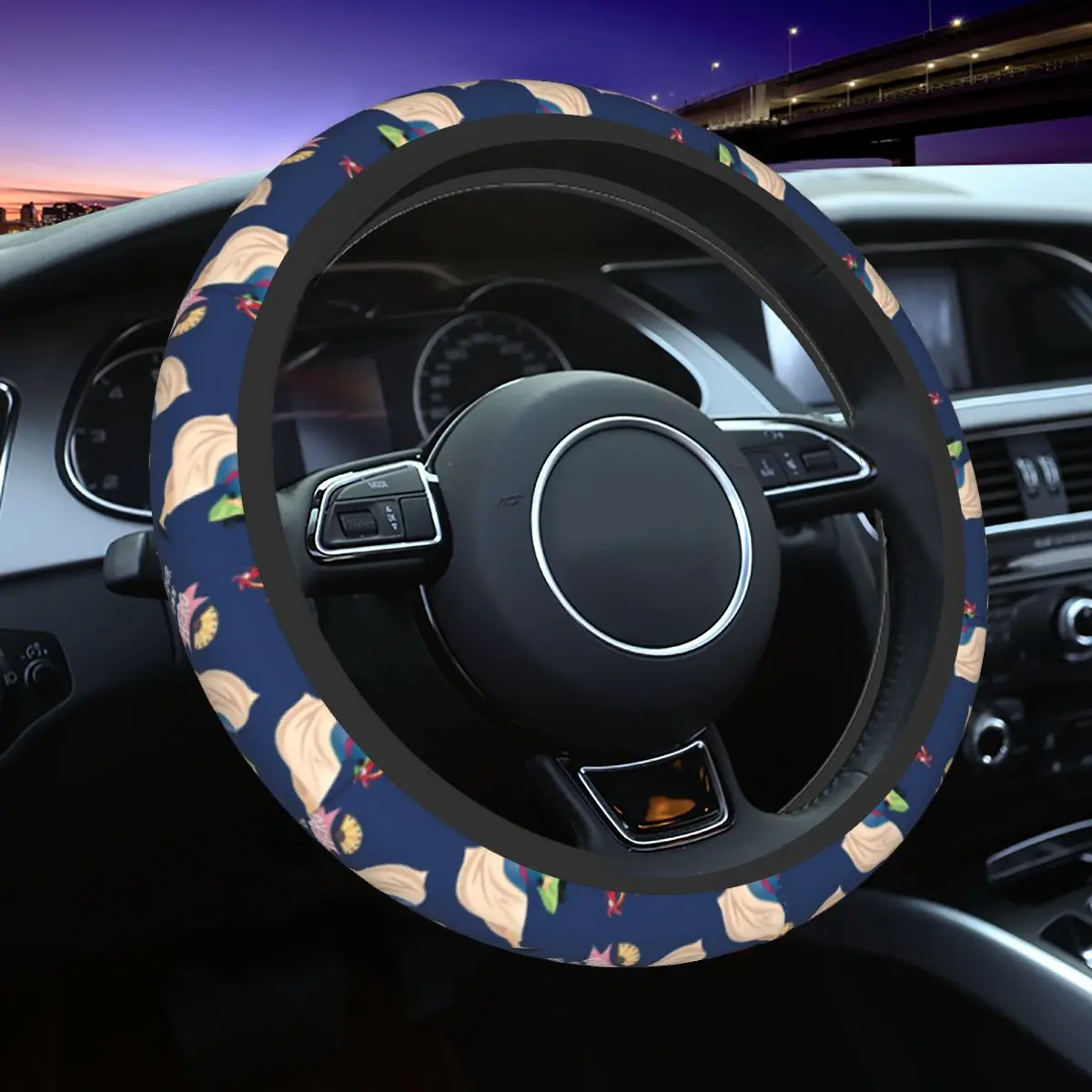 Mulan Be Your Own Hero Car Steering Wheel Cover Soft Steering Wheel Protective Cover Elastische Auto Decoration Car Accessories