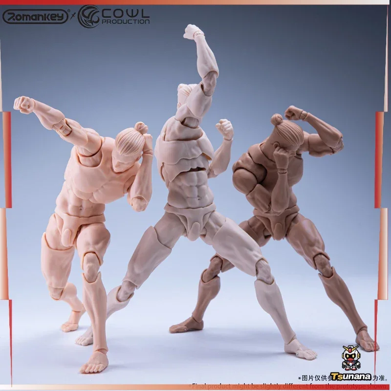 2025 Q2 روماني X COWL 1/12 سوبر مرنة ذكر المشتركة الجسم لعبة مجسمة 6 "رجل عمل الشكل دمية لتعليم رسم اللوحة