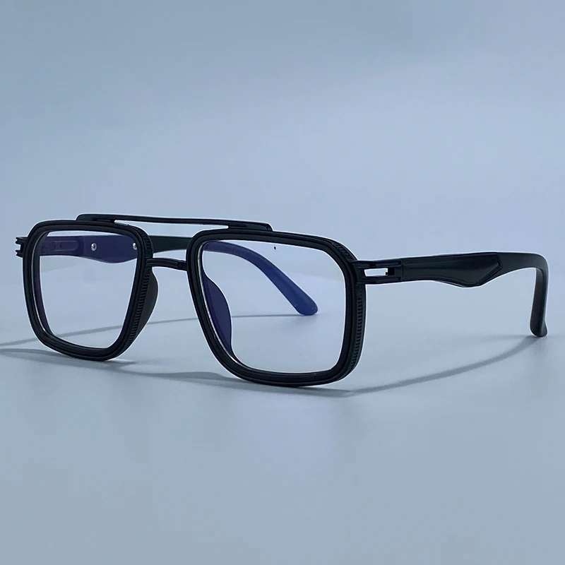 Steampunk Vintage Quadratische Sonnenbrille für Herren 2026 Luxusmarke Doppelbalken-Sonnenbrille für Männer Punk Metallrahmen Brillen UV400 Schutz – Detail 14