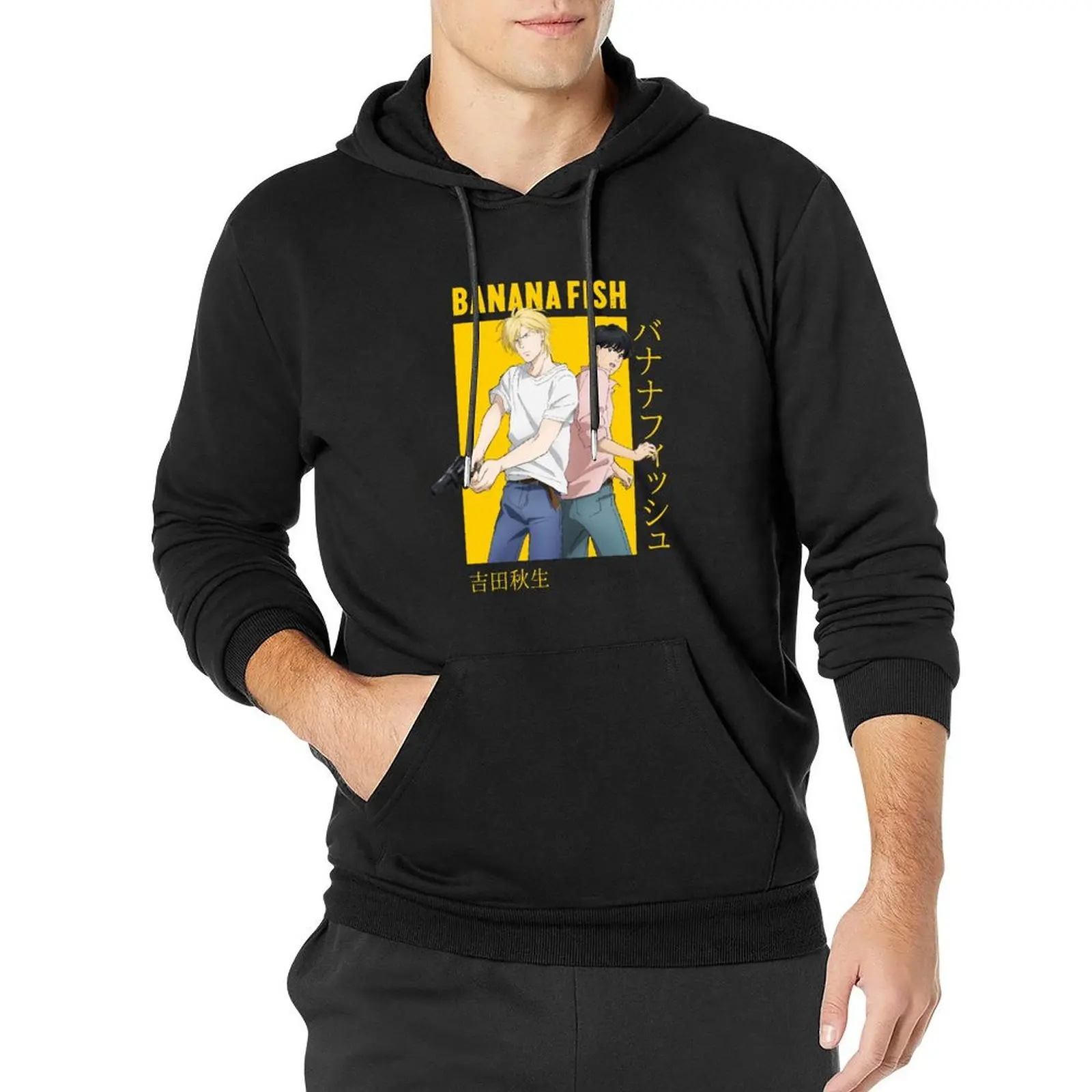 

Banana Fish Ash Lynx Eiji Okumura Card Anime Pullover Hoodie mens clothing blouse hoodie for men