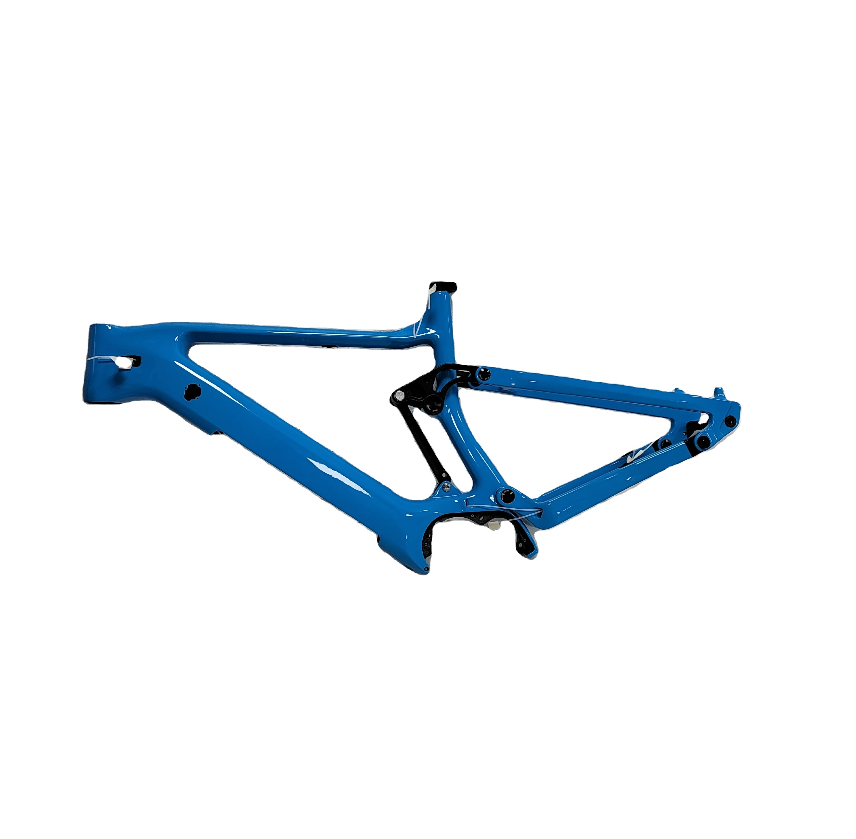 Quadro de bicicleta elétrica Enduro EMTB com motor central de 250w, material de fibra de carbono, estrutura com suspensão total, peças e acessórios para pneus de bicicleta, leve.