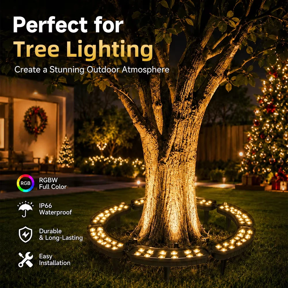 SIHAO 7PCS LED Outdoor Tree Spot Light LED Wall Washer RGB IP65 Can be used outdoors under large trees and cylindrical cones