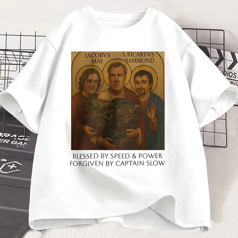 جيريمي كلاركسون حمايتنا من المحركات الكهربائية التي شيرت والعتاد مضحك ميمي الجرافيك تي شيرت الرجال عادية المرأة القطن المتضخم تي شيرت