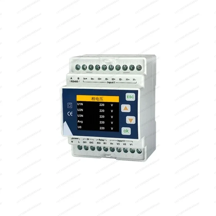 Special Three-phase four-wire multi-function power and energy efficiency meter Roche coil special voltage and current 485