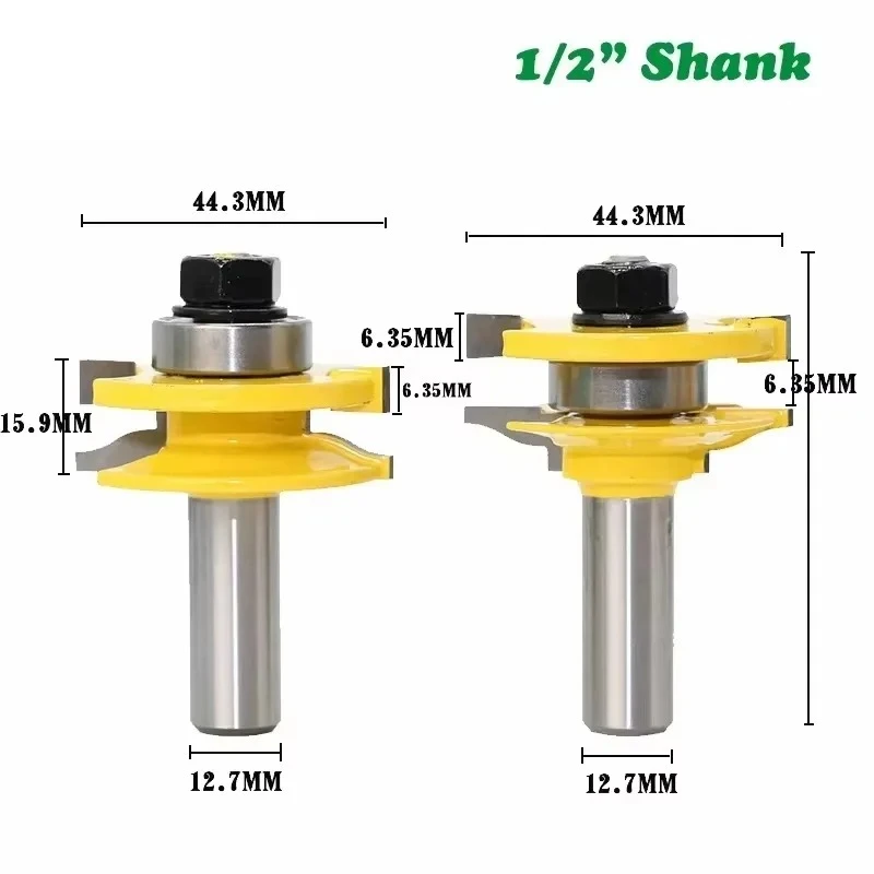 

Wood Carving Door Panel Cabinet Router Bit Set Milling Cutter For Woodworking Bit 3PC/Set 1/2" 12.7MM Shank Milling Cutter