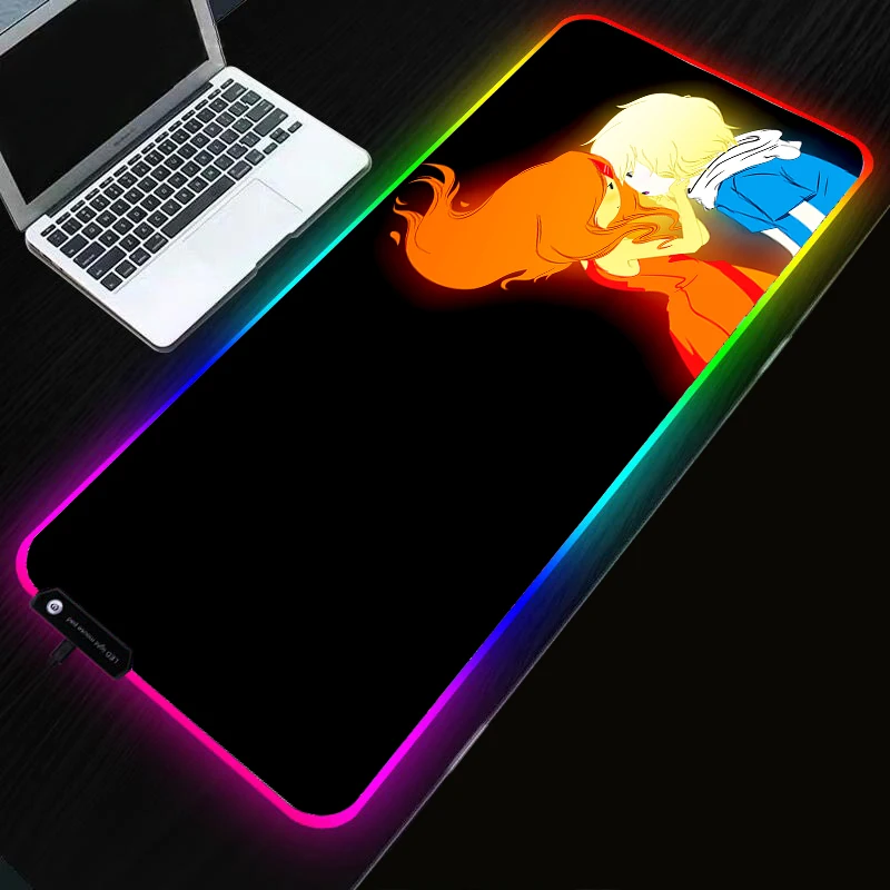 Rgb Mat Adventure Time BMO Gaming Keyboard Computer Offices Diy Xxl Mouse Pad Desktop Table Mat Mousepad Anime Desk Accessories