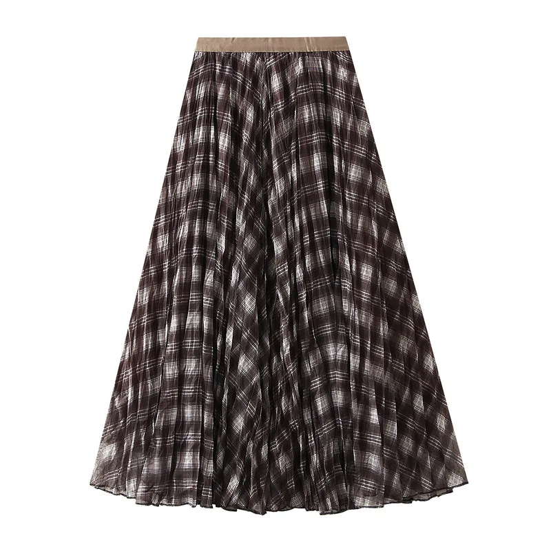 Woman Vintage Autumn Winter Irregular Korean Fashion Jupe Femme Elegant High Waist  A Line Sweet Long Skirt 2025 Autumn New
