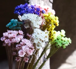 30Pcs Dried Flower Mini Daisies Floral Bouquet Wedding Party DIY Best Home Decor Decoration artificial flower bouquet fluffy